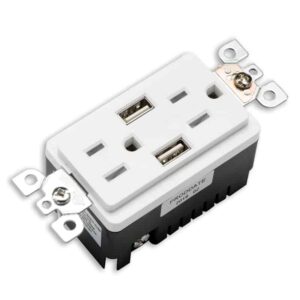 USB Charger & Duplex Receptacle (TR) Type A+A