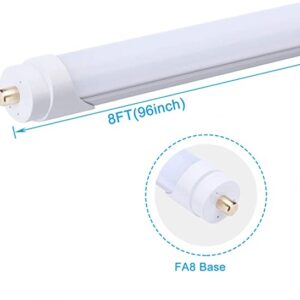 8ft LED Tube (Type A+B) Ballast Bypass & Compatible 40w (20 Pack )