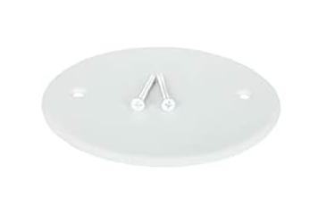 White Round Metal Cover Plate - SimplyRetrofits