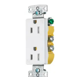 Hubbell 15A Decorator Duplex Receptacle (RRD15SWTR) (10 Pack)