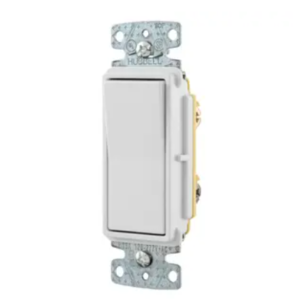 Hubbell 15A Single Pole Rocker Switch (RSD115W) (10 Pack)